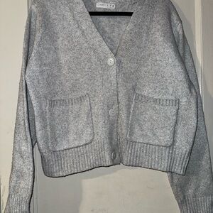 Primark Gray Button-Up Cardigan